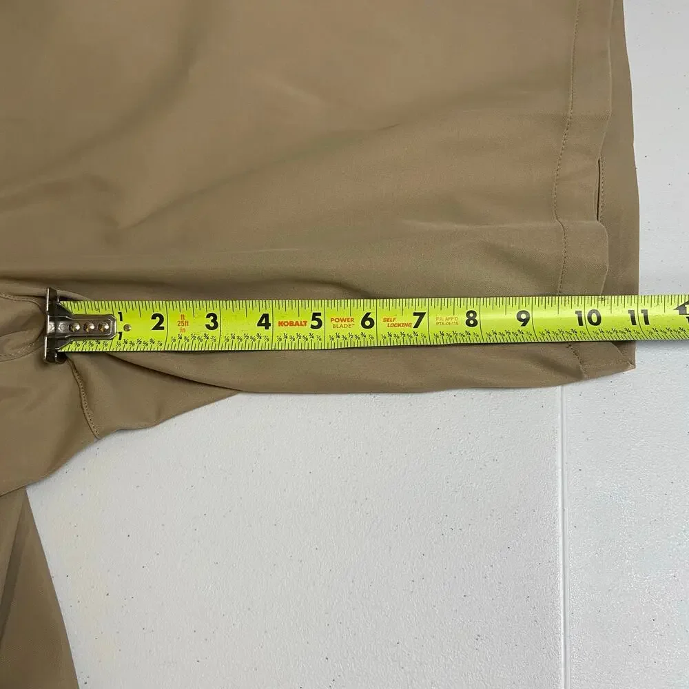 Lands’ End Men's Tan Khaki Flat Front Shorts Size 38